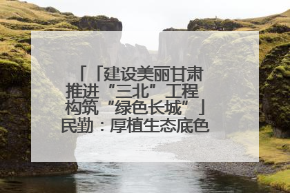 「建设美丽甘肃 推进“三北”工程 构筑“绿色长城”」民勤：厚植生态底色 筑牢绿色屏障
