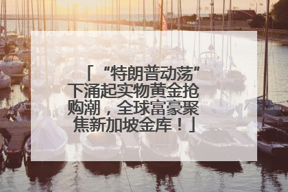 “特朗普动荡”下涌起实物黄金抢购潮，全球富豪聚焦新加坡金库！