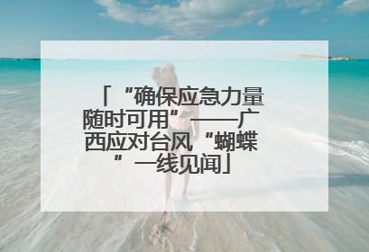 “确保应急力量随时可用”——广西应对台风“蝴蝶”一线见闻