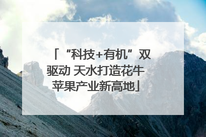 “科技+有机”双驱动 天水打造花牛苹果产业新高地
