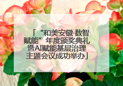 “和美安徽·数智赋能”年度颁奖典礼暨AI赋能基层治理主题会议成功举办