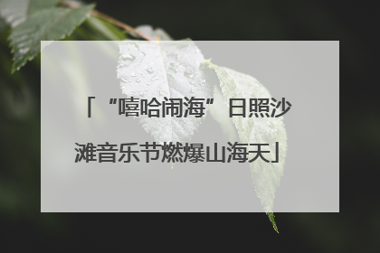 “嘻哈闹海”日照沙滩音乐节燃爆山海天