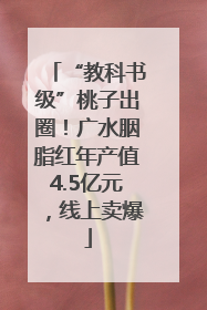 “教科书级”桃子出圈！广水胭脂红年产值4.5亿元，线上卖爆