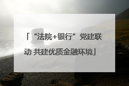 “法院+银行”党建联动 共建优质金融环境