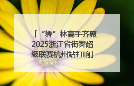 “舞”林高手齐聚 2025浙江省街舞超级联赛杭州站打响
