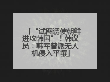 “试图诱使朝鲜进攻韩国”！韩议员：韩军曾派无人机侵入平壤