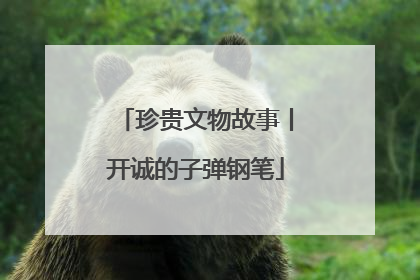 珍贵文物故事丨开诚的子弹钢笔