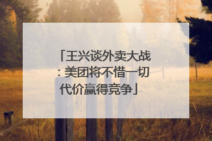 王兴谈外卖大战：美团将不惜一切代价赢得竞争