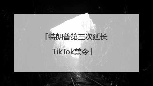 特朗普第三次延长TikTok禁令