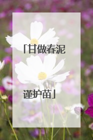 甘做春泥谨护苗