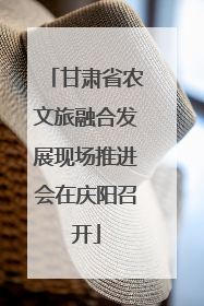 甘肃省农文旅融合发展现场推进会在庆阳召开