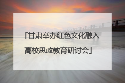 甘肃举办红色文化融入高校思政教育研讨会