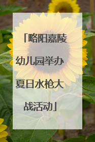 略阳嘉陵幼儿园举办夏日水枪大战活动