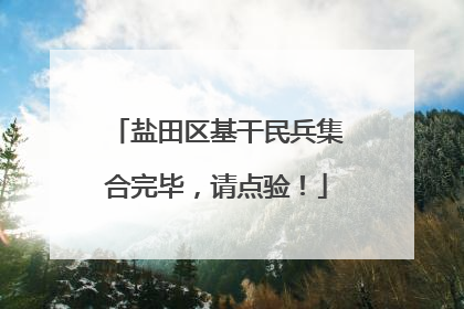 盐田区基干民兵集合完毕，请点验！