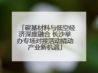 碳基材料与低空经济深度融合 长沙举办专场对接活动撬动产业新机遇