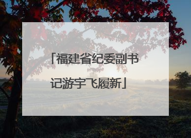 福建省纪委副书记游宇飞履新