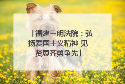 福建三明法院：弘扬爱国主义精神 见贤思齐勇争先