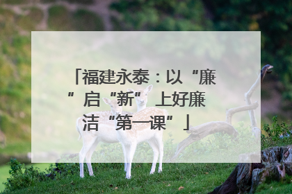 福建永泰：以“廉”启“新” 上好廉洁“第一课”