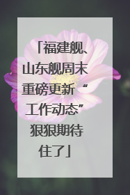 福建舰、山东舰周末重磅更新“工作动态” 狠狠期待住了