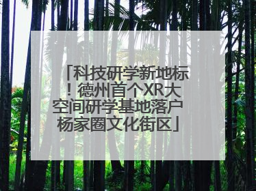 科技研学新地标！德州首个XR大空间研学基地落户杨家圈文化街区