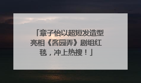 章子怡以超短发造型亮相《酱园弄》剧组红毯，冲上热搜！