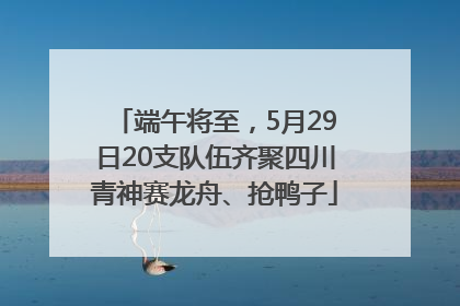 端午将至，5月29日20支队伍齐聚四川青神赛龙舟、抢鸭子