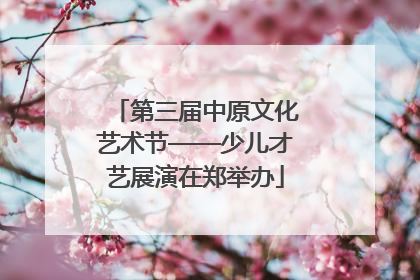 第三届中原文化艺术节——少儿才艺展演在郑举办