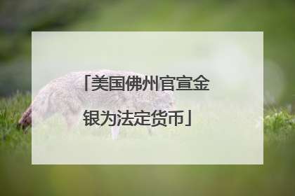 美国佛州官宣金银为法定货币