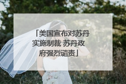 美国宣布对苏丹实施制裁 苏丹政府强烈谴责