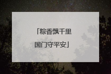 粽香飘千里 国门守平安