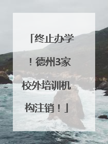 终止办学！德州3家校外培训机构注销！