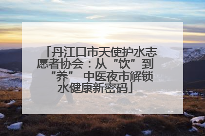 丹江口市天使护水志愿者协会：从“饮”到“养” 中医夜市解锁水健康新密码