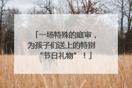 一场特殊的庭审，为孩子们送上的特别“节日礼物”！