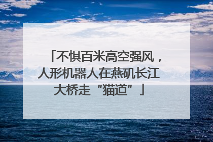 不惧百米高空强风，人形机器人在燕矶长江大桥走“猫道”