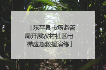 东平县市场监管局开展农村社区电梯应急救援演练