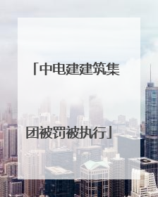 中电建建筑集团被罚被执行