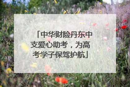 中华财险丹东中支爱心助考，为高考学子保驾护航