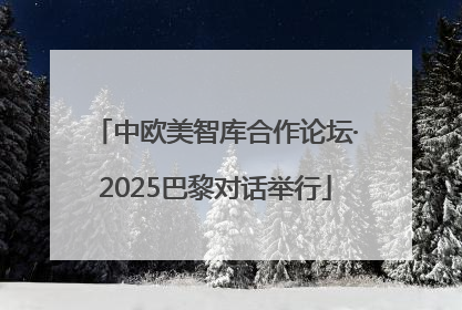 中欧美智库合作论坛·2025巴黎对话举行