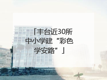 丰台近30所中小学建“彩色学安路”