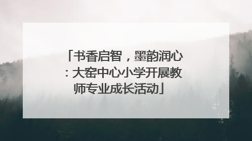 书香启智，墨韵润心：大窑中心小学开展教师专业成长活动