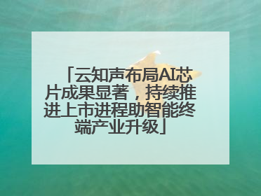 云知声布局AI芯片成果显著，持续推进上市进程助智能终端产业升级