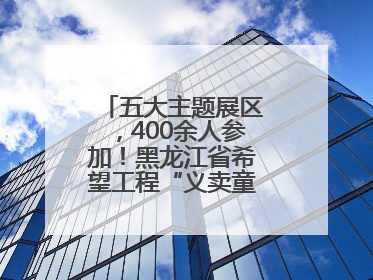 五大主题展区，400余人参加！黑龙江省希望工程“义卖童园”活动举行