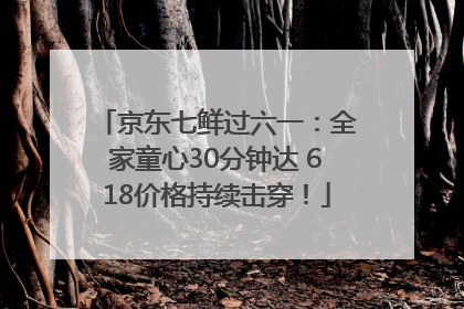 京东七鲜过六一：全家童心30分钟达 618价格持续击穿！