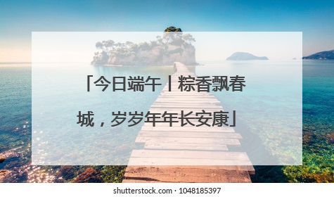 今日端午丨粽香飘春城，岁岁年年长安康