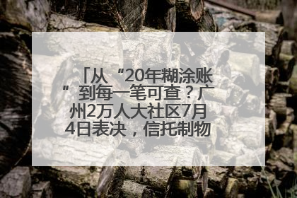 从“20年糊涂账”到每一笔可查？广州2万人大社区7月4日表决，信托制物业如何取“信”？