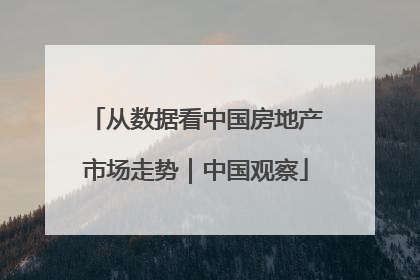 从数据看中国房地产市场走势｜中国观察
