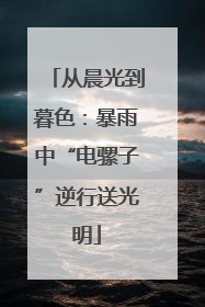 从晨光到暮色：暴雨中“电骡子”逆行送光明
