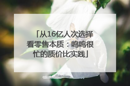 从16亿人次选择看零售本质：鸣鸣很忙的质价比实践
