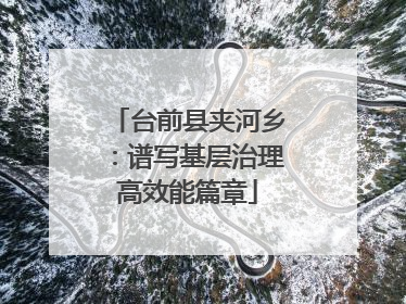 台前县夹河乡：谱写基层治理高效能篇章