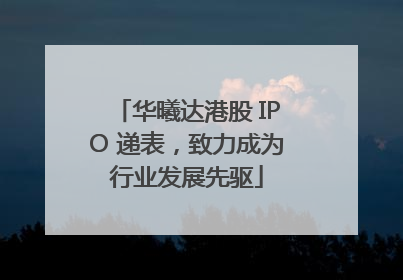 华曦达港股 IPO 递表，致力成为行业发展先驱